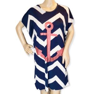 5th & Love Nautical Anchor Swimsuit Coverup S